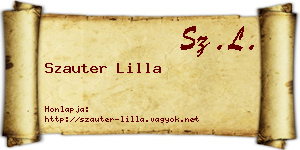 Szauter Lilla névjegykártya